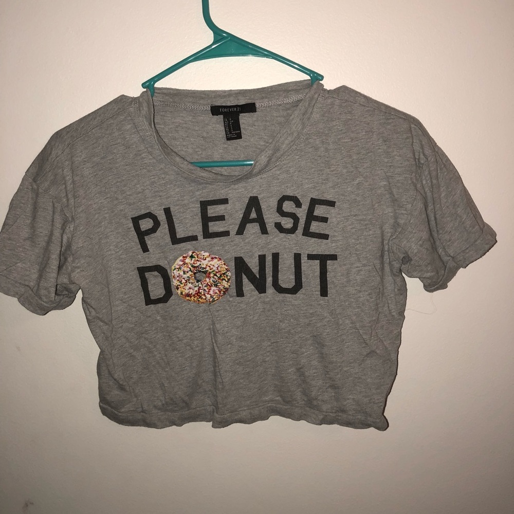 Grey forever 21 crop top